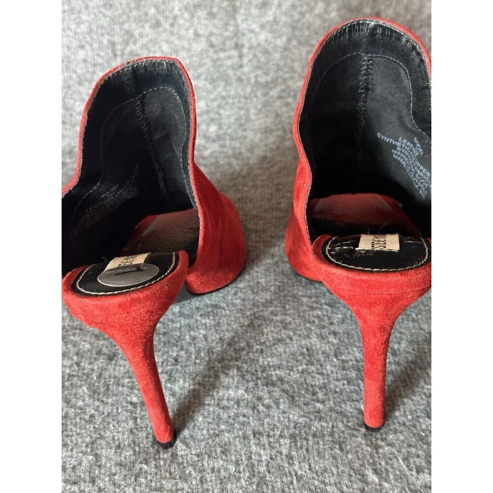 Steve Madden Shoes Womens 7 Red Suede Leather SOOKI High Heel Open Toe Stiletto - Picture 10 of 15